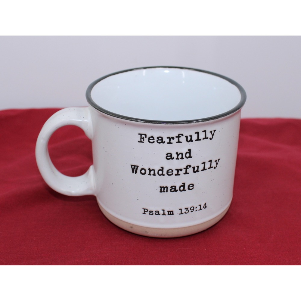 Sheffield Home Fearfully and Wonderfully Made Psalm 139:14 Speckled Coffee Mug - Picture 3 of 6